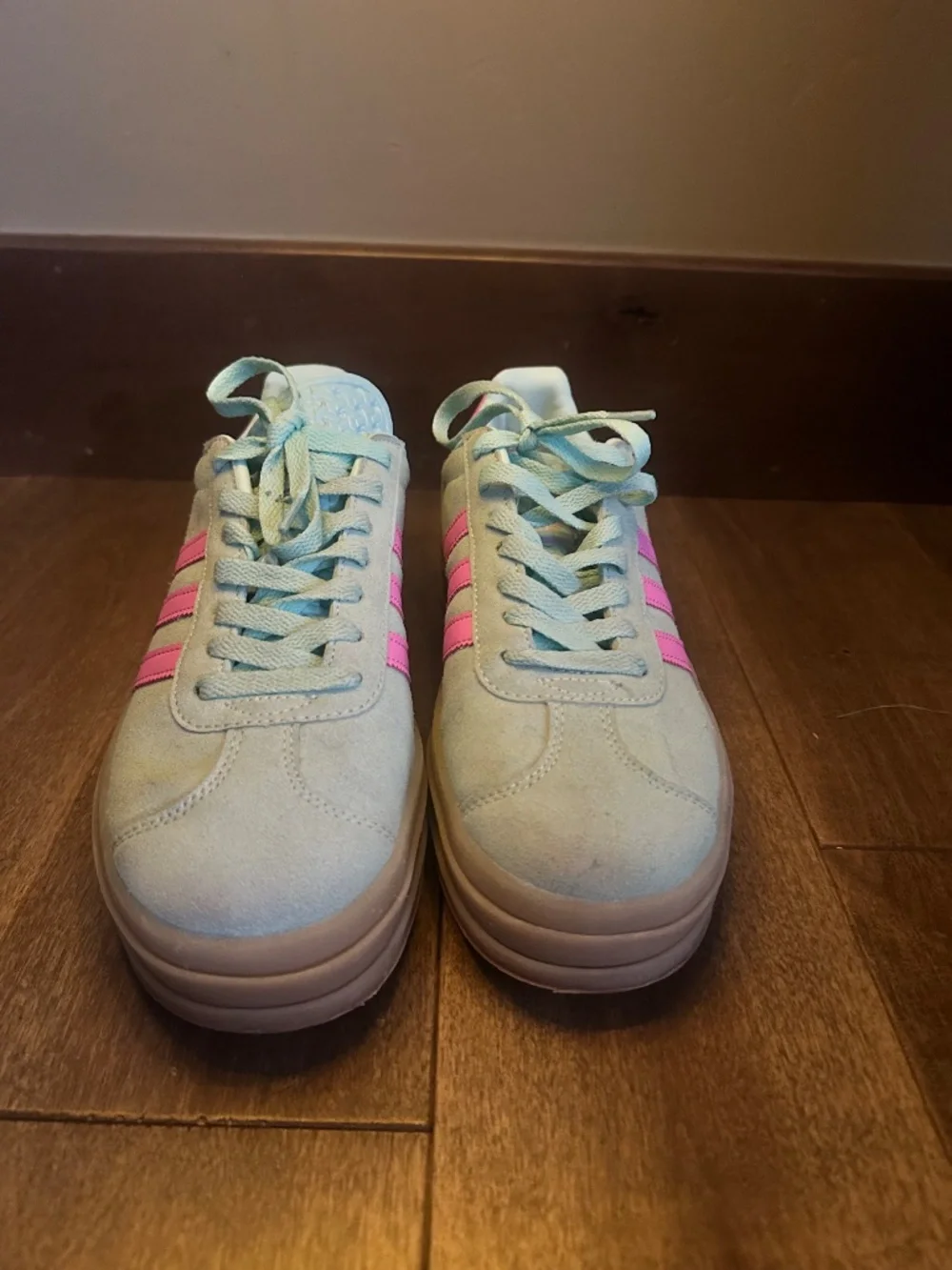 Adidas platformed gazelle
